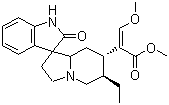 structure of CAS# 76-66-4, Rhynchophylline;Methyl (E)-2-[(6'R,7'S)-6'-ethyl-2-oxospiro[1H-indole-3,1'-3,5,6,7,8,8a-hexahydro-2H-indolizine]-7'-yl]-3-methoxyprop-2-enoate