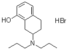 结构式 CAS# 76135-31-4, 2-二丙基氨基-8-羟基-1,2,3,4-四氢萘氢溴酸盐