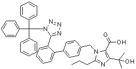 Trityl olmesartan acid molecular structure (CAS 761404-85-7)