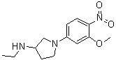 N-乙基-1-(3-甲氧基-4-硝基苯基)-3-吡咯烷胺分子结构 (CAS 761440-25-9)