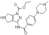 3-[[4-(4-Methylpiperazin-1-yl)benzoyl]amino]-1-ethoxycarbonyl-4,6-dihydro-1H-pyrrolo[3,4-c]pyrazole molecular structure (CAS 761443-50-9)