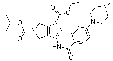 Ethyl 5-(tert-butoxycarbonyl)-3-[[4-(4-methylpiperazin-1-yl)benzoyl]amino]-4,6-dihydropyrrolo[3,4-c]pyrazole-1-carboxylate molecular structure (CAS 761443-69-0)