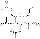 Ethyl 2-acetamido-2-deoxy-beta-D-glucopyranoside triacetate molecular structure (CAS 76155-50-5)
