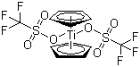 双(环戊二烯基)二(三氟甲基磺酸基)钛分子结构 (CAS 76262-87-8)