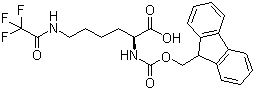 structure of CAS# 76265-69-5, Fmoc-N-epsilon-trifluoroacetyl-L-lysine;Fmoc-Lys(Tfa)-OH; N-alpha-(9-Fluorenylmethyloxycarbonyl)-N-epsilon-trifluoracetyl-L-lysine