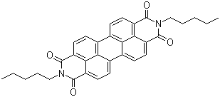 N,N'-二戊基-3,4,9,10-苝二甲酰亚胺分子结构 (CAS 76372-75-3)