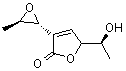 结构式 CAS# 76375-62-7, Asperlactone; (5R)-5-[(1S)-1-羟基乙基]-3-[(2S,3S)-3-甲基-2-环氧乙烷基]-2(5H)-呋喃酮