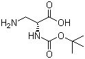 N-alpha-Boc-D-2,3-diaminopropionic acid  molecular structure (CAS 76387-70-7)