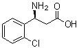 (S)-3-氨基-3-(2-氯苯基)丙酸分子结构 (CAS 763922-37-8)