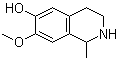 7-Methoxy-1-methyl-1,2,3,4-tetrahydroisoquinolin-6-ol molecular structure (CAS 76419-97-1)