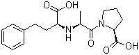 structure of CAS# 76420-72-9, Enalaprilat;(2S)-1-[(2S)-2-[[(1S)-1-Carboxy-3-phenyl-propyl]amino]propanoyl]pyrrolidine-2-carboxylic acid