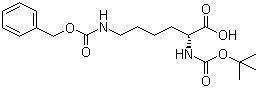 structure of CAS# 76477-42-4, N-Boc-N'-Cbz-D-lysine;Boc-D-Lys(Z)-OH