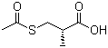 结构式 CAS# 76497-39-7, D-3-乙酰巯基-2-甲基丙酸