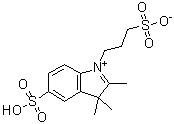 2,3,3-Trimethyl-5-sulfo-1-(3-sulfopropyl)-3H-indolium inner salt molecular structure (CAS 76578-90-0)