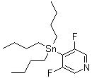 3,5-Difluoro-4-(tributylstannanyl)pyridine molecular structure (CAS 765916-82-3)