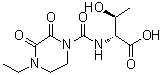 (2R,3S)-2-(4-Ethyl-2,3-dioxo-1-piperazinecarboxamido)-3-hydroxybutanoic acid molecular structure (CAS 76610-81-6)