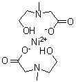 N-(2-Hydroxyethyl)-N-methylglycine nickel complex molecular structure (CAS 76625-10-0)