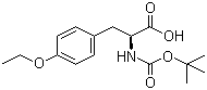 结构式 CAS# 76757-91-0, N-叔丁氧羰基-O-乙基-L-酪氨酸