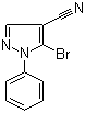 5-Bromo-1-phenyl-1H-pyrazole-4-carbonitrile molecular structure (CAS 76767-44-7)