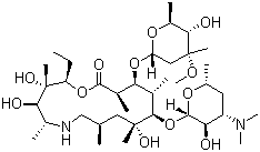 structure of CAS# 76801-85-9, Azathramycin;Azaerythromycin A; Desmethyl Azithromycin; 9-Deoxo-9a-aza-9a-homoerythromycin A