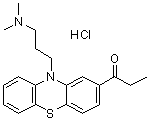 Propiopromazine hydrochloride molecular structure (CAS 7681-67-6)