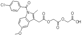 1-(4-Chlorobenzoyl)-5-methoxy-2-methyl-1H-indole-3-acetic acid 2-(carboxymethoxy)-2-oxoethyl ester molecular structure (CAS 76812-49-2)