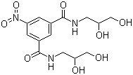 结构式 CAS# 76820-34-3, 5-硝基-N,N'-双(2,3-二羟基丙基)-1,3-苯二甲酰胺
