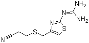 3-(2-胍基-噻唑-4-基甲硫)-丙腈分子结构 (CAS 76823-93-3)