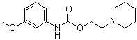 (3-Methoxyphenyl)carbamic acid 2-(1-piperidinyl)ethyl ester molecular structure (CAS 76875-81-5)