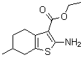 2-Amino-4,5,6,7-tetrahydro-6-methylbenzo[b]thiophene-3-carboxylic acid ethyl ester molecular structure (CAS 76981-71-0)