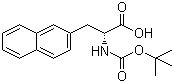结构式 CAS# 76985-10-9, Boc-3-(2-萘基)-D-丙氨酸; N-叔丁氧羰基-3-(2-萘基)-D-丙氨酸