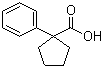 structure of CAS# 77-55-4, 1-Phenylcyclopentanecarboxylic acid