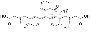 structure of CAS# 77031-64-2, Glycine Cresol Red;Sodium 3',3''-bis(N-[carboxymethyl]aminomethyl)-o-cresolsulfonphthalein