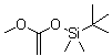 叔丁基[(1-甲氧基乙烯基)氧基]二甲基硅烷分子结构 (CAS 77086-38-5)