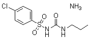 Chlorpropamide compd. with ammonia (1:1) molecular structure (CAS 77164-68-2)