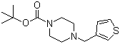 4-(3-噻吩甲基)-1-哌嗪羧酸叔丁酯分子结构 (CAS 77278-71-8)
