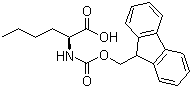 structure of CAS# 77284-32-3, N-Fmoc-L-norleucine;(S)-2-(9H-Fluoren-9-ylmethoxycarbonylamino)hexanoic acid