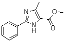 5-甲基-2-苯基-3H-咪唑-4-羧酸甲酯分子结构 (CAS 77335-92-3)