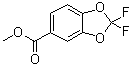 结构式 CAS# 773873-95-3, 2,2-二氟苯并二氧杂环戊烯-5-羧酸甲酯