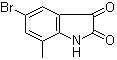5-Bromo-7-methyl-1H-indole-2,3-dione molecular structure (CAS 77395-10-9)