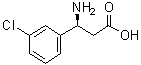 结构式 CAS# 774178-18-6, (S)-3-氨基-3-(3-氯苯基)丙酸