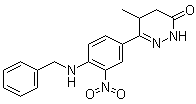6-(4-Benzylamino-3-nitrophenyl)-5-methyl-2,3,4,5-tetrahydropyridazin-3-one molecular structure (CAS 77469-62-6)