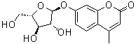 7-(alpha-L-阿拉伯呋喃糖基氧基)-4-甲基-2H-1-苯并吡喃-2-酮分子结构 (CAS 77471-44-4)