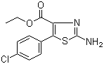 Ethyl 2-amino-5-(4-chlorophenyl)thiazole-4-carboxylate molecular structure (CAS 77505-89-6)