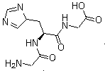 结构式 CAS# 7758-33-0, 甘氨酰-L-组氨酰甘氨酸