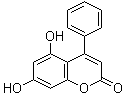 structure of CAS# 7758-73-8, 5,7-Dihydroxy-4-phenylcoumarin;Serratin