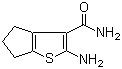 2-氨基-5,6-二氢-4H-环戊烷并[b]噻吩-3-甲酰胺分子结构 (CAS 77651-38-8)