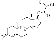 睾酮二氯乙酸酯分子结构 (CAS 7768-48-1)