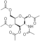 2-乙酰氨基-1,3,4,6-O-四乙酰基-2-脱氧-beta-D-吡喃葡萄糖分子结构 (CAS 7772-79-4)