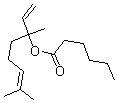 己酸 1,5-二甲基-1-乙烯基-4-己烯酯分子结构 (CAS 7779-23-9)